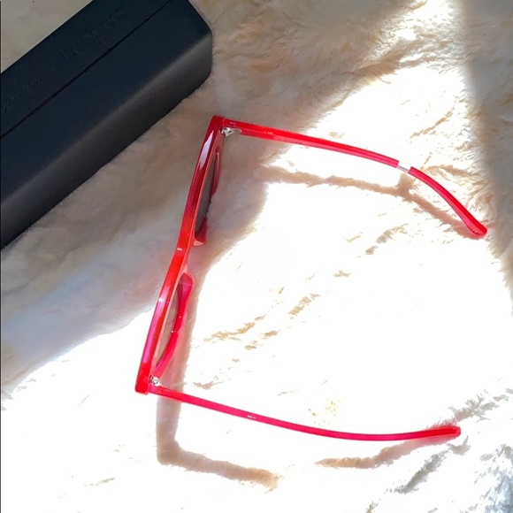 Le Specs THE LAST LOLITA OPAQUE RED SILVER MIRROR - Picture 5 of 8